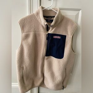 Vineyard Vines Sherpa Vest Zip Up Hoody
